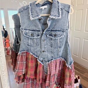 Oli & Hali Denim and Plaid Vest